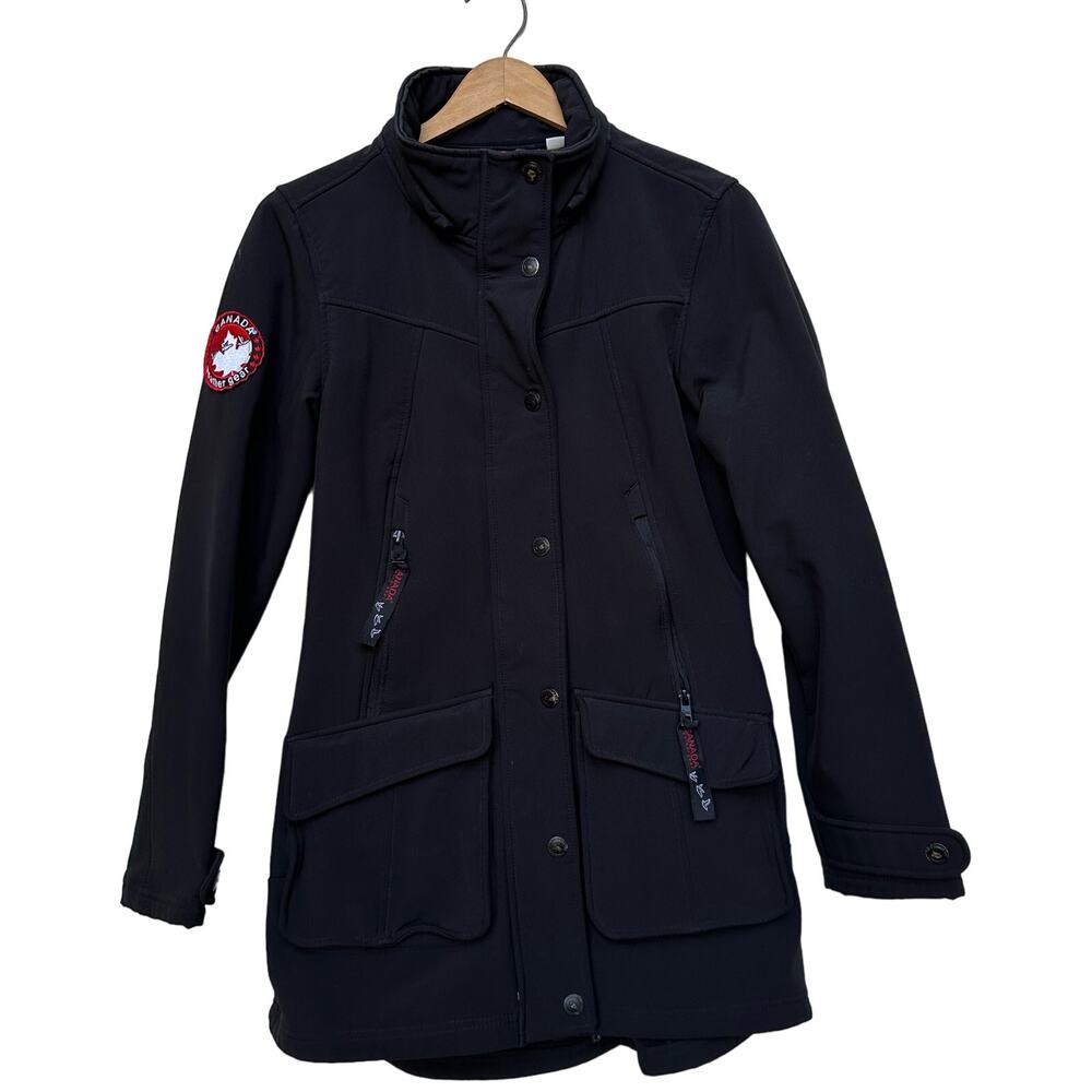 Canada Weathergear Black Patch Softshell Jacket Medium